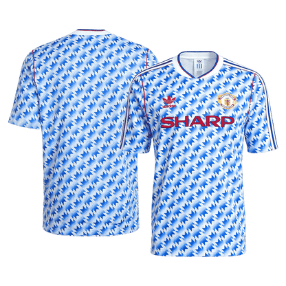 Retrô Manchester United Fora Camisa 1990/92 Azul