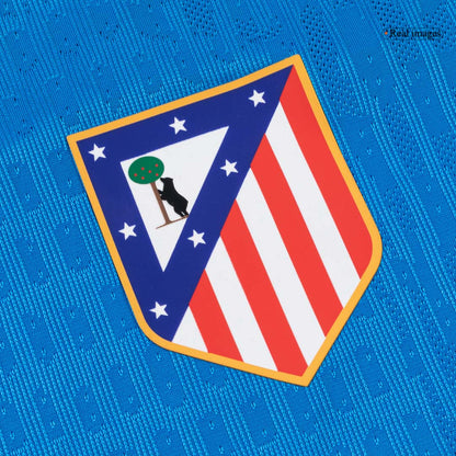 Versão do Jogador SØRLOTH #9 Atletico Madrid Terceira Futebol Camisas 2025/26 Azul