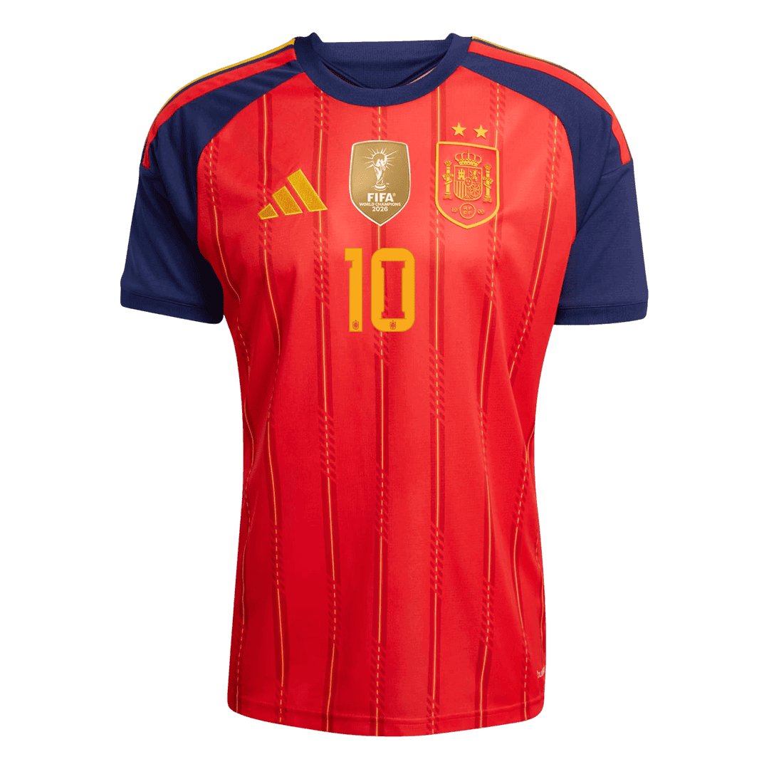 OLMO #10 Spain Casa Copa do Mundo Camisa 2026 Vermelho