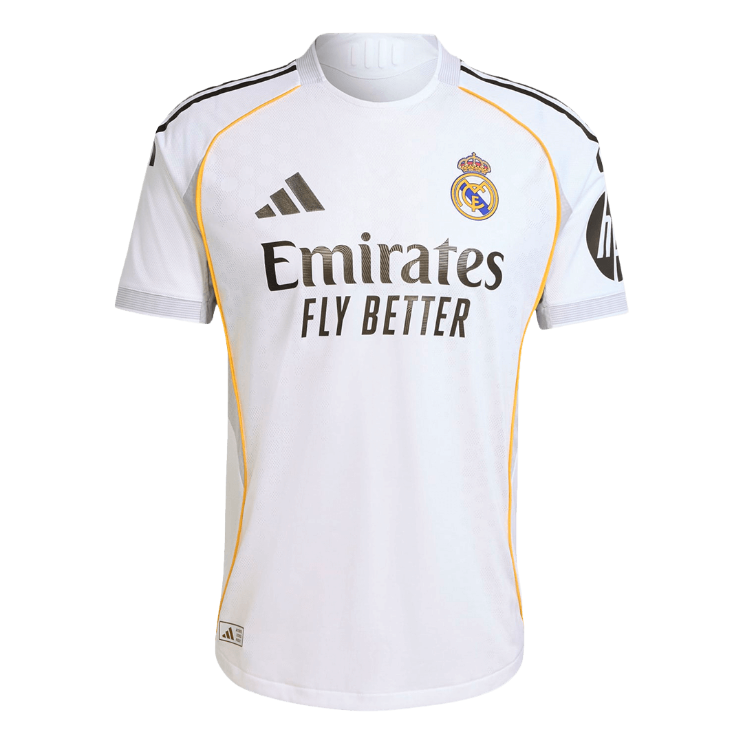 Autêntico MBAPPÉ #10 Real Madrid Casa Futebol Camisas 2025/26 Branco
