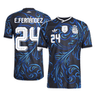 Versão do Jogador E. FERNÁNDEZ #24 Argentina Fora Copa do Mundo Futebol Camisas 2026 Preto