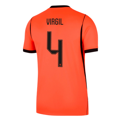 VIRGIL #4 Netherlands Casa Copa do Mundo Camisa 2026 Laranja