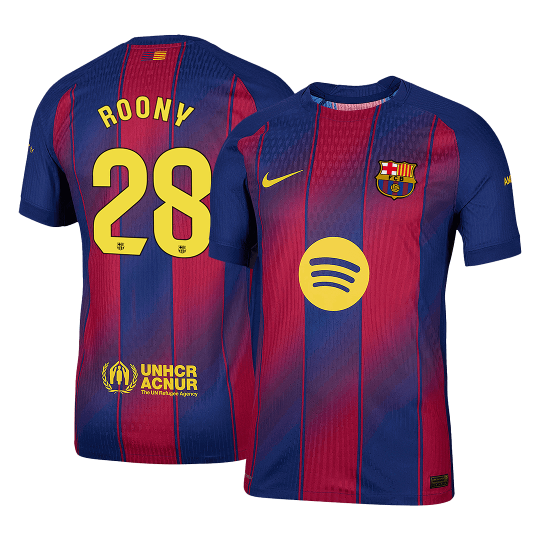 Jogador ROONY #28 Barcelona Casa Futebol Camisas 2025/26