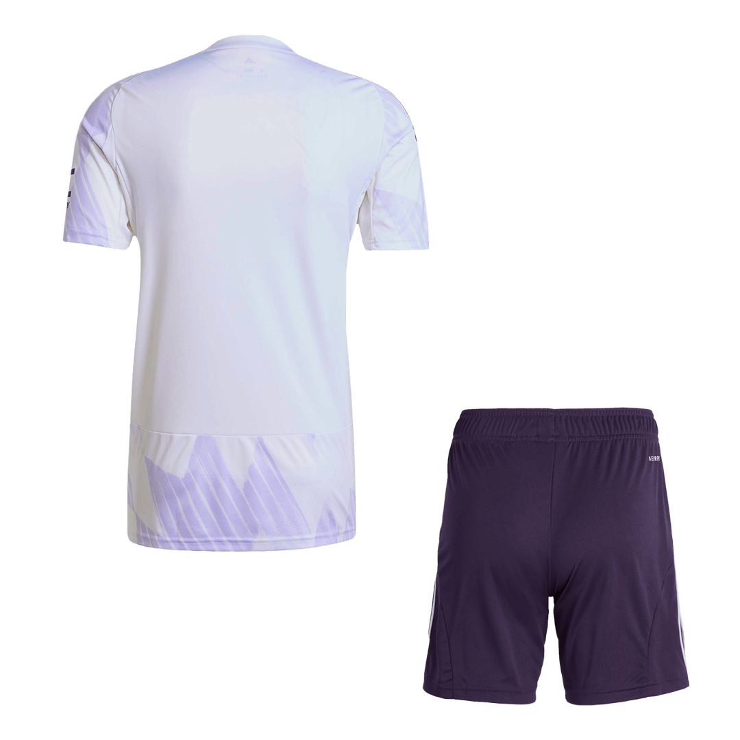 Manchester United Fora Camisa Conjunto (Camisola + Calções) 2025/26- Branco