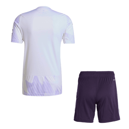 Manchester United Fora Camisa Conjunto (Camisola + Calções) 2025/26- Branco