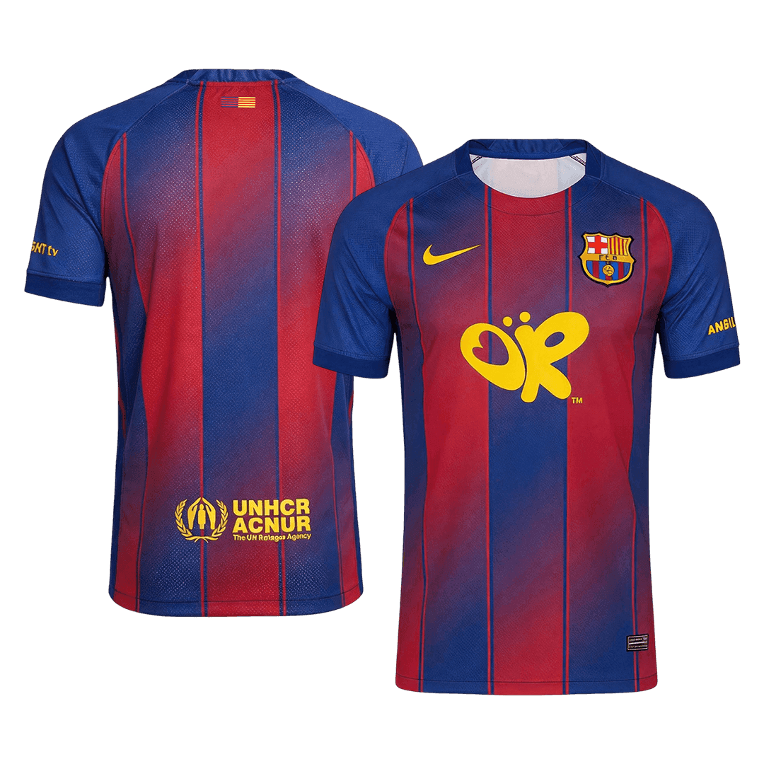 Barcelona Casa Camisa 2025/26 Vermelho&Azul