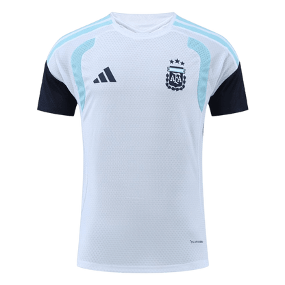 Versão Do Jogador Argentina Copa do Mundo Camisa Conjunto(Camisa+Calções) 2026 Branco