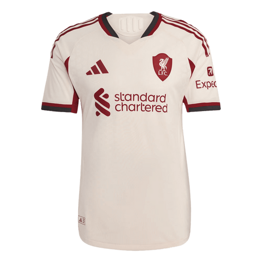 Autêntico Liverpool Fora Futebol Camisas 2025/26 Branco