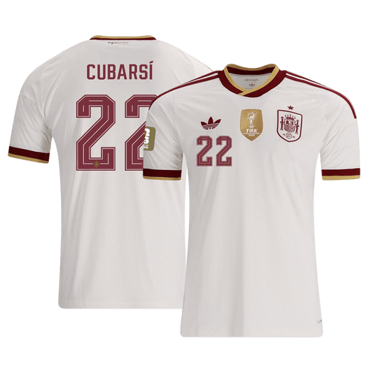 CUBARSÍ #22 Spain Fora Copa do Mundo Camisa 2026 Branco