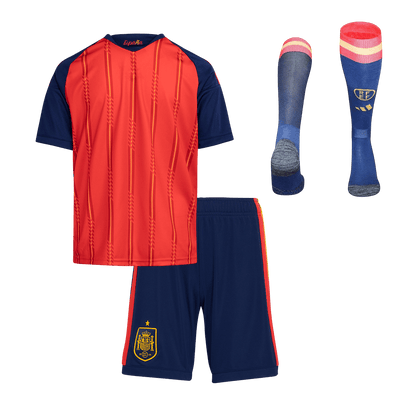 Spain Infantil 
 Casa World Cup Futebol Camisa Conjunto (Camisa+Shorts+Meias) 2026 Vermelho