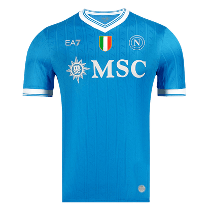 Autêntico Napoli Casa Futebol Camisas 2025/26 Azul