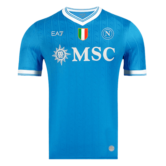 Autêntico Napoli Casa Futebol Camisas 2025/26 Azul