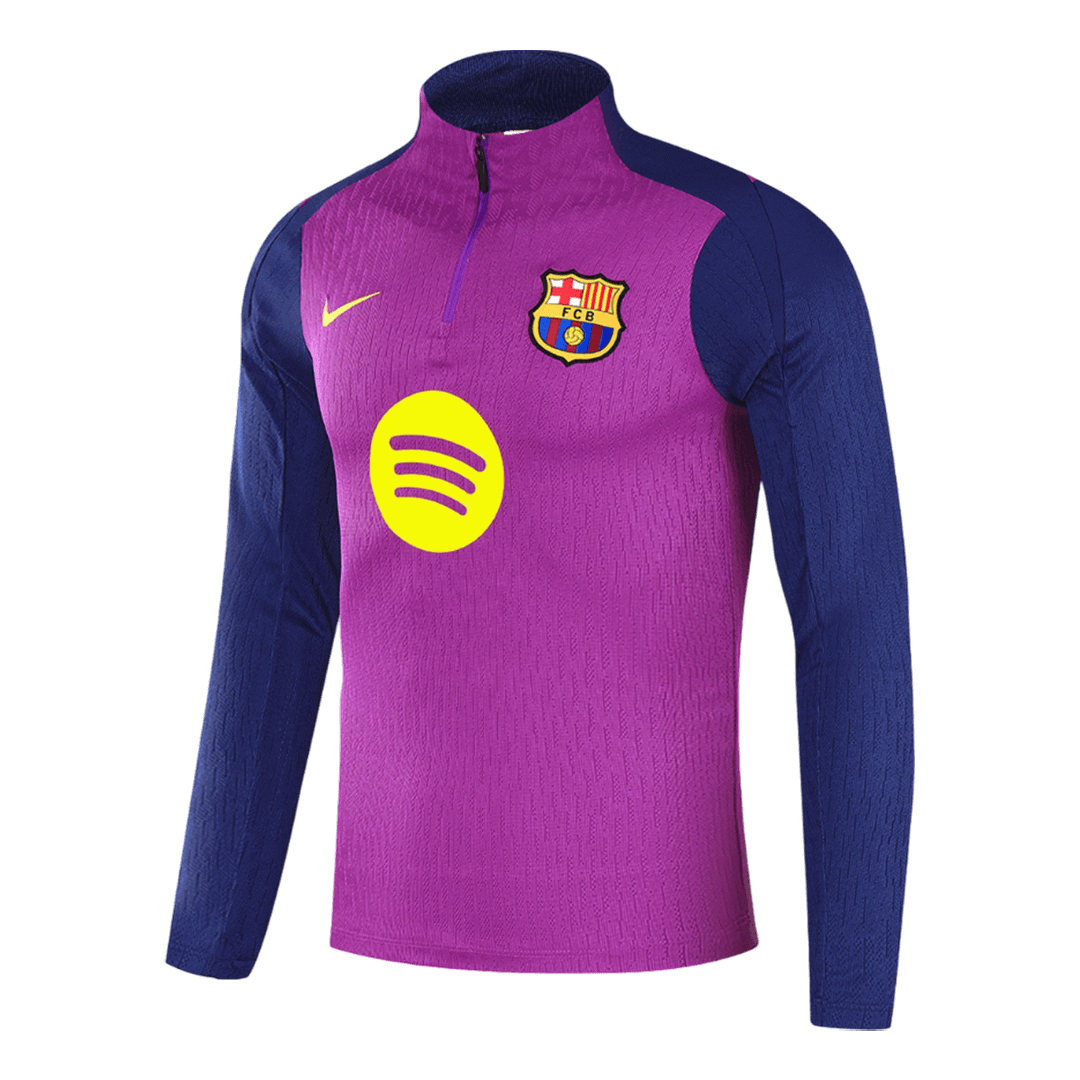 Barcelona Infantil Zíper Moletom Conjunto (Top+Pants) 2025/26 Roxo