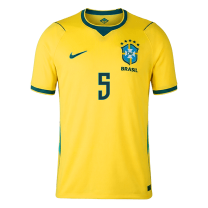 CASEMIRO #5 Brazil Casa Copa do Mundo Camisa 2026 Amarelo