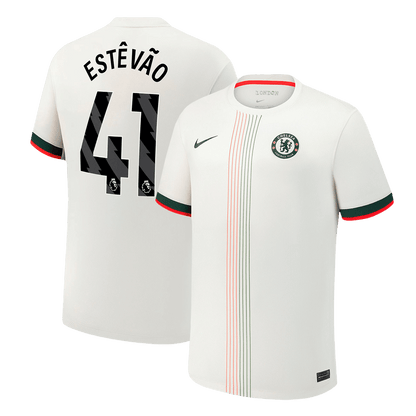 ESTÊVÃO #41 Chelsea Fora Camisa 2025/26 Branco