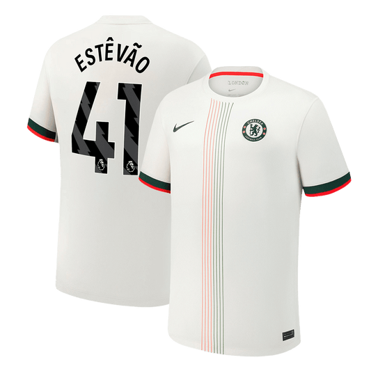 ESTÊVÃO #41 Chelsea Fora Camisa 2025/26 Branco