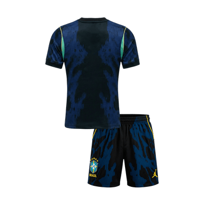 Brazil Infantil Fora Copa do Mundo Futebol Camisa Conjunto (Camisa+Shorts) 2026 - camisola de futebol para adeptos