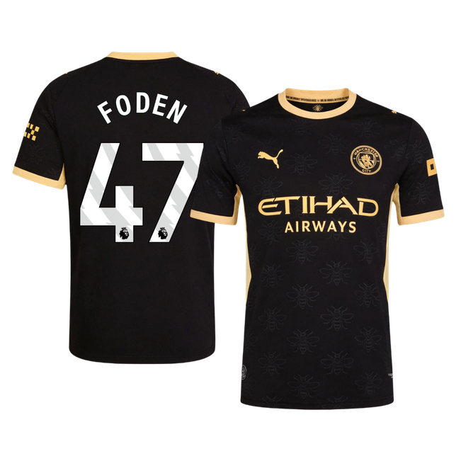Versão do Jogador FODEN #47 Manchester City Fora Futebol Camisas 2026/27 Preto