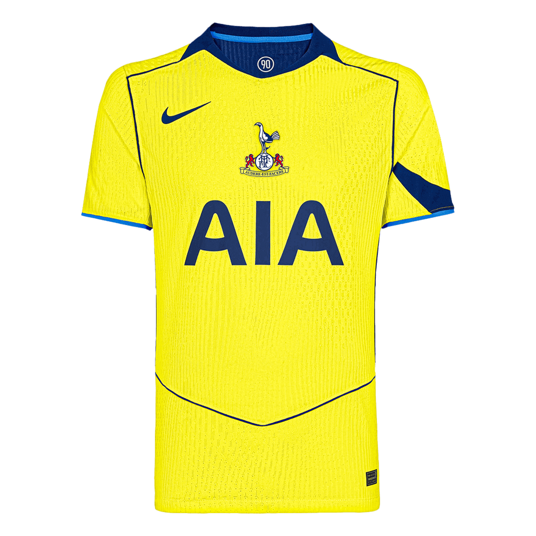 Jogador Tottenham Hotspur Fora Terceira Futebol Camisas 2025/26 Amarelo