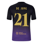 Versão do Jogador F. DE JONG #21 Barcelona Fora Futebol Camisas 2026/27 - UCL