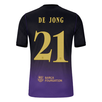 Versão do Jogador F. DE JONG #21 Barcelona Fora Futebol Camisas 2026/27 - UCL