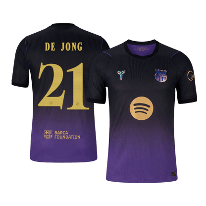 Versão do Jogador F. DE JONG #21 Barcelona Fora Futebol Camisas 2026/27 - UCL