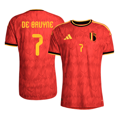 Jogador DE BRUYNE #7 Belgium Casa World Cup Futebol Camisas 2026 Vermelho
