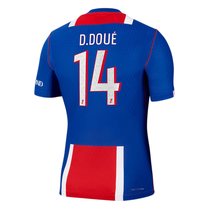 Versão do Jogador D. DOUÉ #14 PSG Casa Futebol Camisas 2026/27 Azul