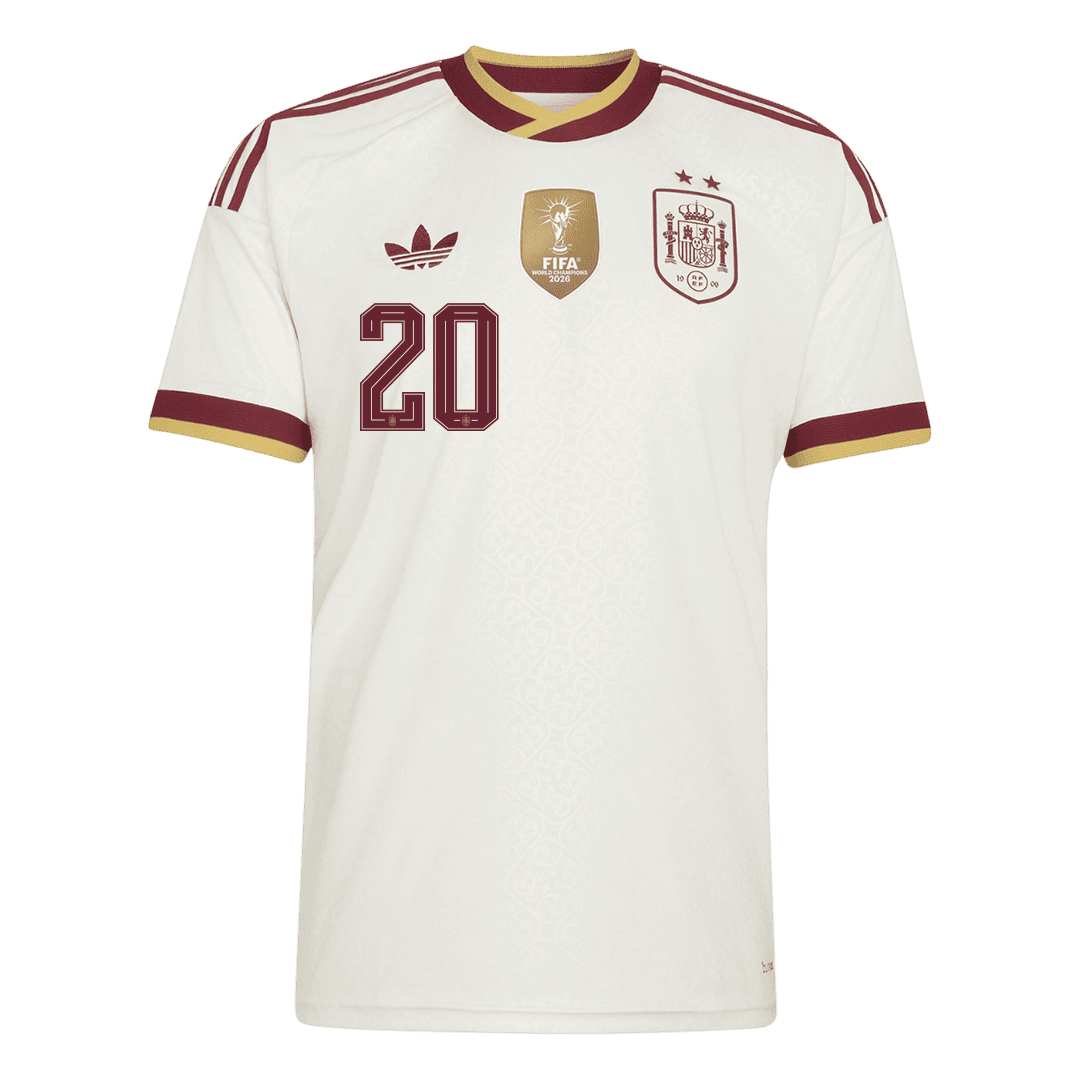 PEDRI #20 Spain Fora Copa do Mundo Camisa 2026 Branco