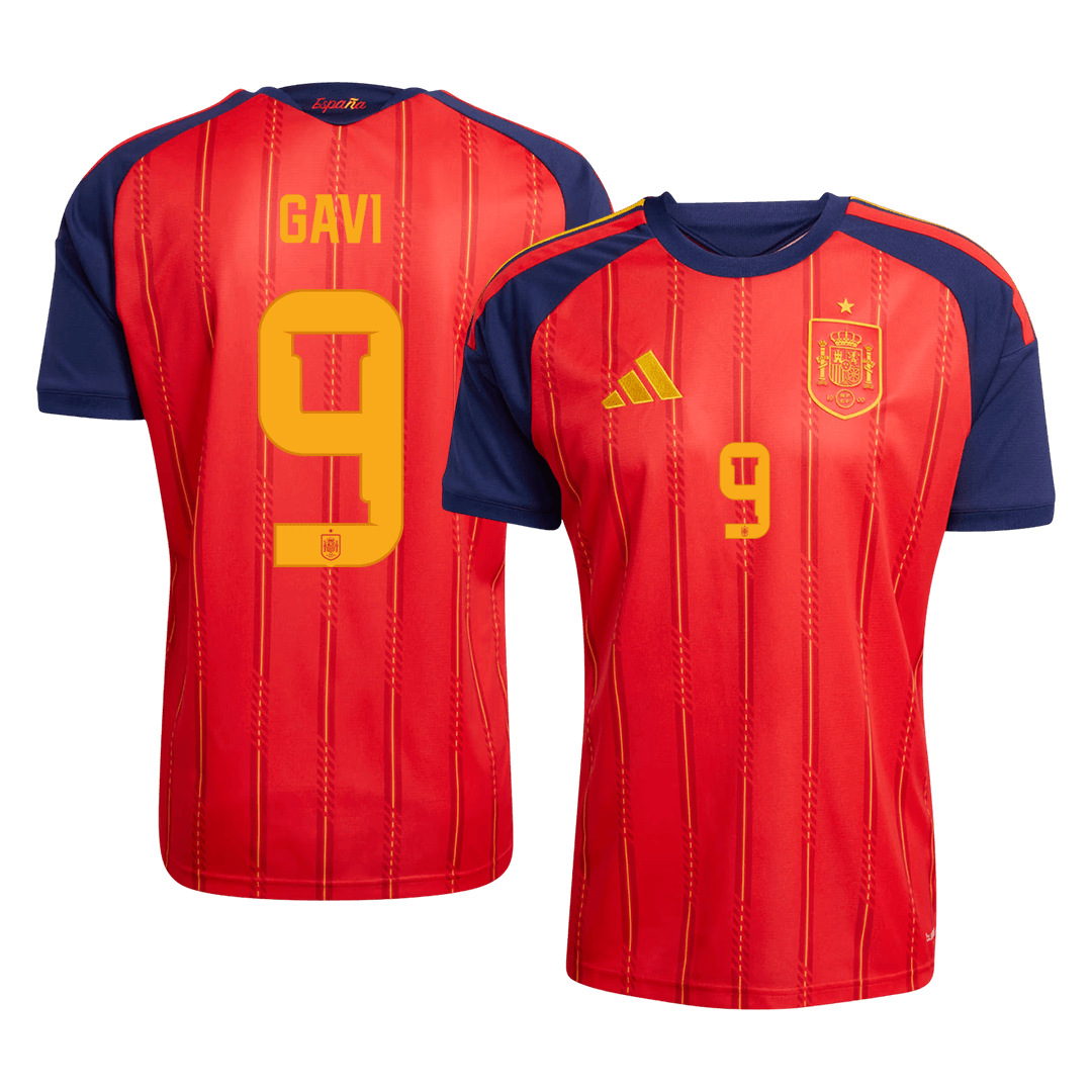 【Super Qualidade】GAVI #9 Spain
 Casa Futebol Camisa 2026 Vermelho