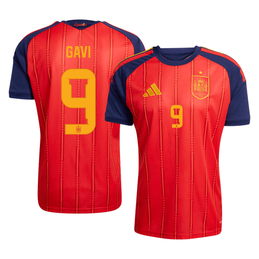 【Super Qualidade】GAVI #9 Spain
 Casa Futebol Camisa 2026 Vermelho