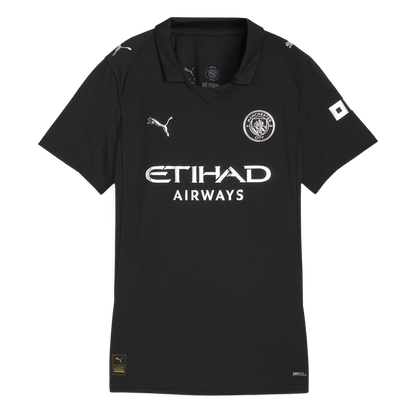 Mulheres Manchester City Fora Camisa 2025/26 Preto