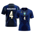 MARQUINHOS #4 Brazil Fora Copa do Mundo Camisa 2026 Marinha