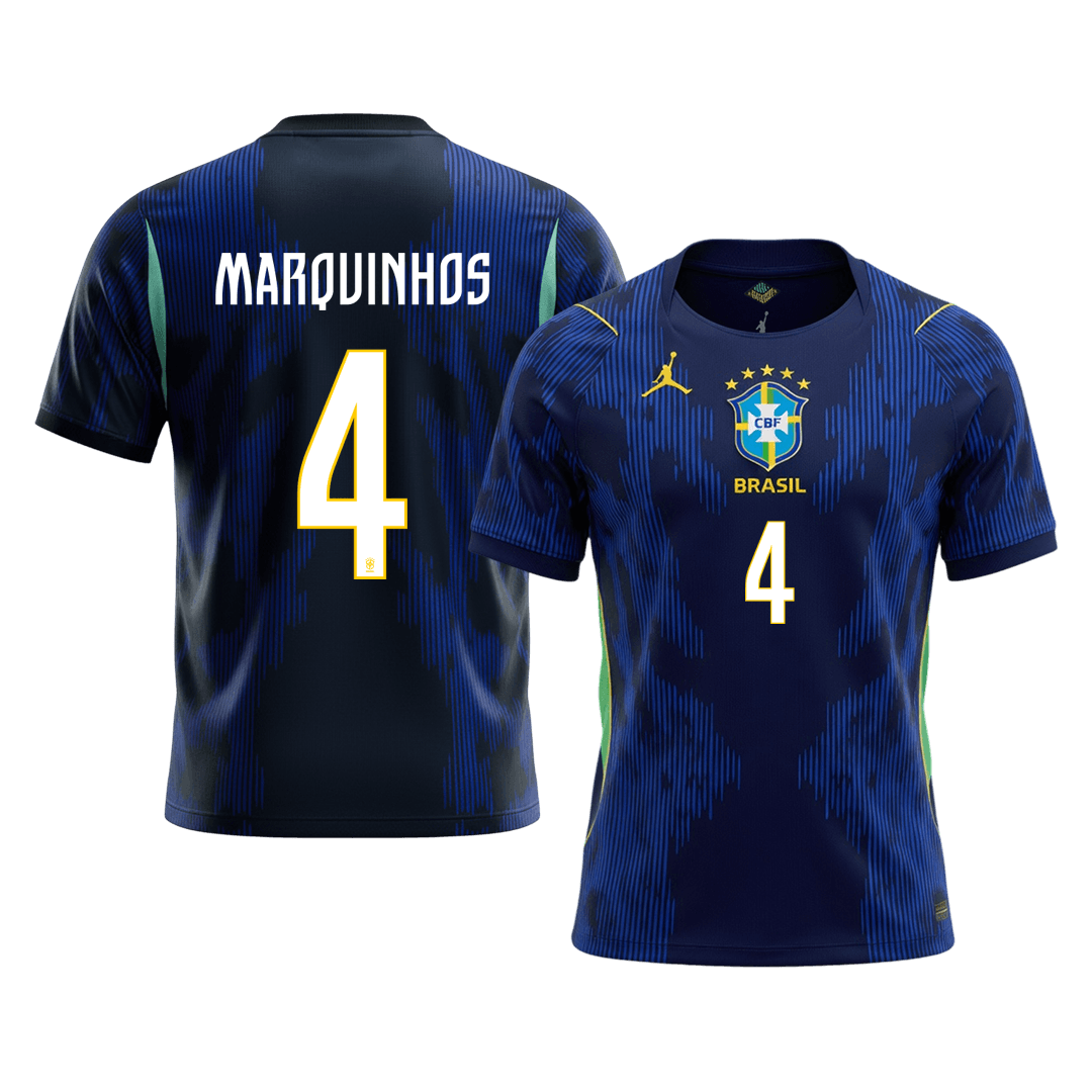 MARQUINHOS #4 Brazil Fora Copa do Mundo Camisa 2026 Marinha