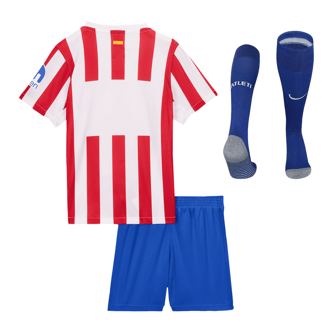 Atletico Madrid Infantil Casa Conjunto (Camisa + Calção + Meias) 2025/26