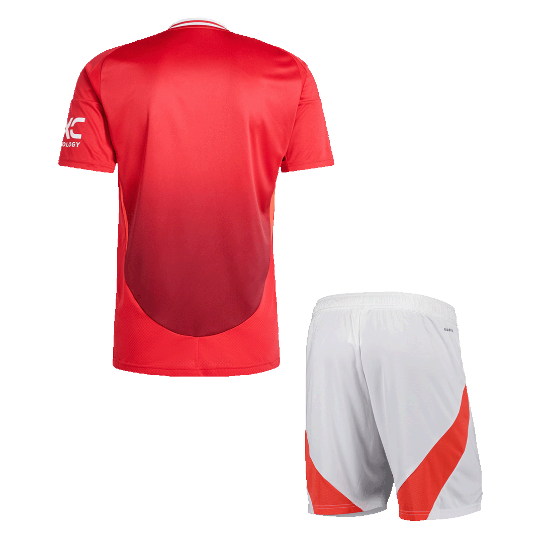 Men's Manchester United Home Football Shirt Kit (Shirt+Shorts) 2024/25 Football Kit UK