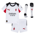 AC Milan Infantil 
 Fora Futebol Camisa Conjunto (Camisa+Shorts+Meias) 2025/26 Branco