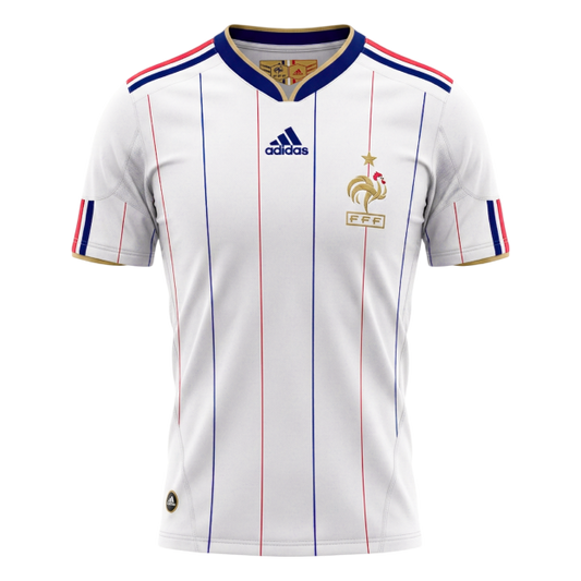 Retrô France Fora Camisa 2010 Branco