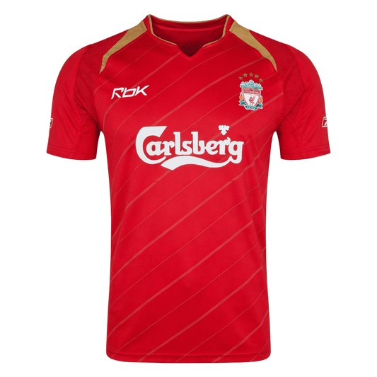 Retrô Liverpool Casa Camisa 2005/06 Vermelho