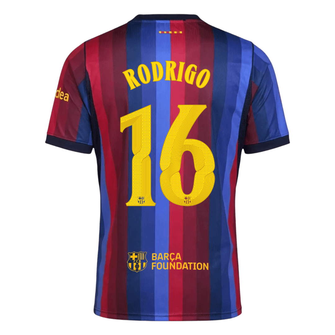 RODRIGO #16 Barcelona Casa Camisa 2026/27 UCL
