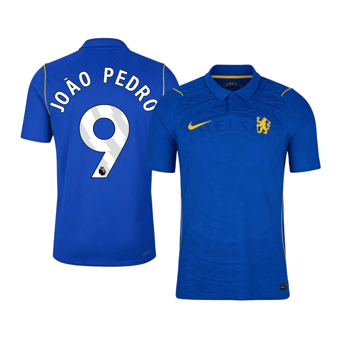 Versão do Jogador JOÃO PEDRO #9 Chelsea Casa Futebol Camisas 2026/27 Azul