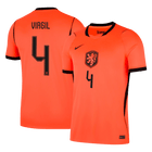 VIRGIL #4 Netherlands Casa Copa do Mundo Camisa 2026 Laranja