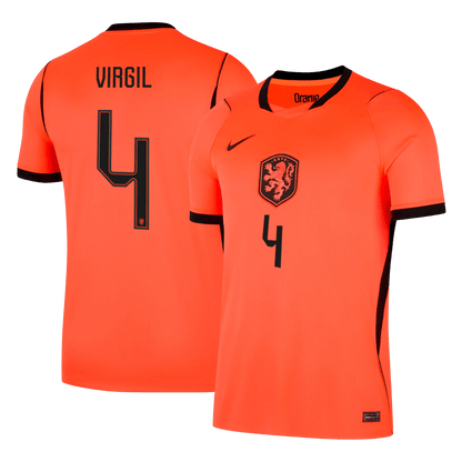 VIRGIL #4 Netherlands Casa Copa do Mundo Camisa 2026 Laranja