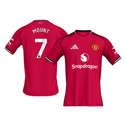 【Super Qualidade】MOUNT #7 Manchester United
 Casa Futebol Camisa 2025/26 Vermelho