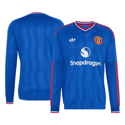 Manchester United Fora Manga comprida Camisa 2026/27 Azul