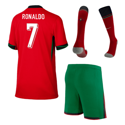 Crian?as Portugal RONALDO #7 Custom Home Kits de futebol completos 2024