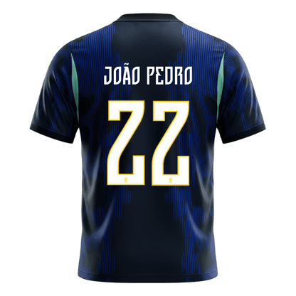 JOÃO PEDRO #22 Brazil Fora Copa do Mundo Camisa 2026 Marinha