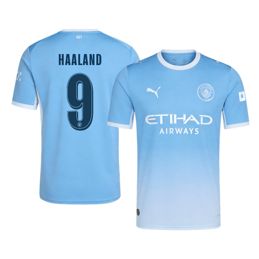 HAALAND #9 Manchester City Casa Camisa 2026/27 Azul UCL