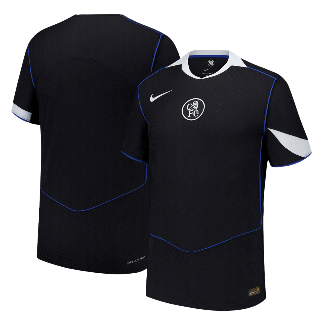 Autêntico Chelsea Fora Terceira Futebol Camisas 2025/26 Preto