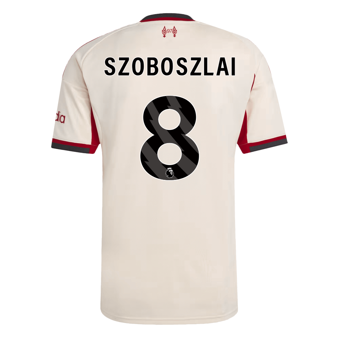 SZOBOSZLAI #8 Liverpool Fora Camisa 2025/26 Branco